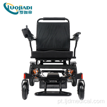 Cadeira de rodas elétrica de fibra de carbono potente para viagens ao ar livre